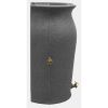 Dark Grey Granite 50-Gallon Plastic Urn Rain Barrel with Planter Top