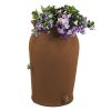 Terra Cotta 50-Gallon Plastic Urn Rain Barrel with Planter Top