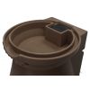 Brown Oak 65 Gallon Plastic Urn Rain Barrel with Planter Top